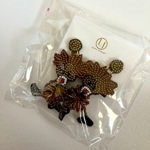 Laura Janelle Beaded Raindeer Christmas Earrings